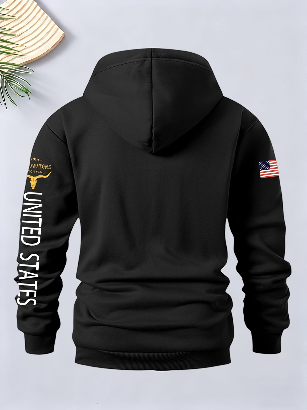Black Yellow Stone bull graphic hoodie - gallery image 2