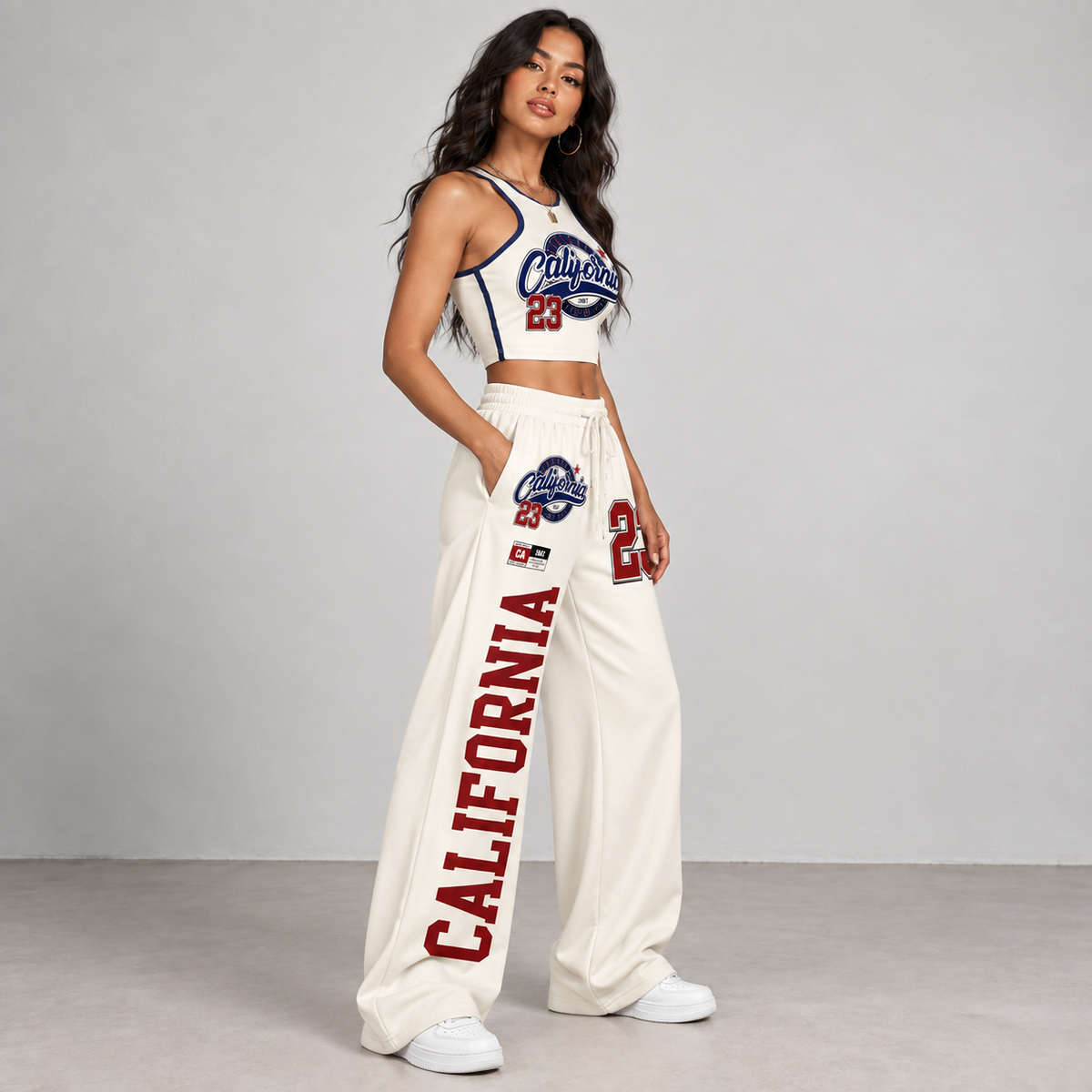 California 23 women's two-piece set side view
